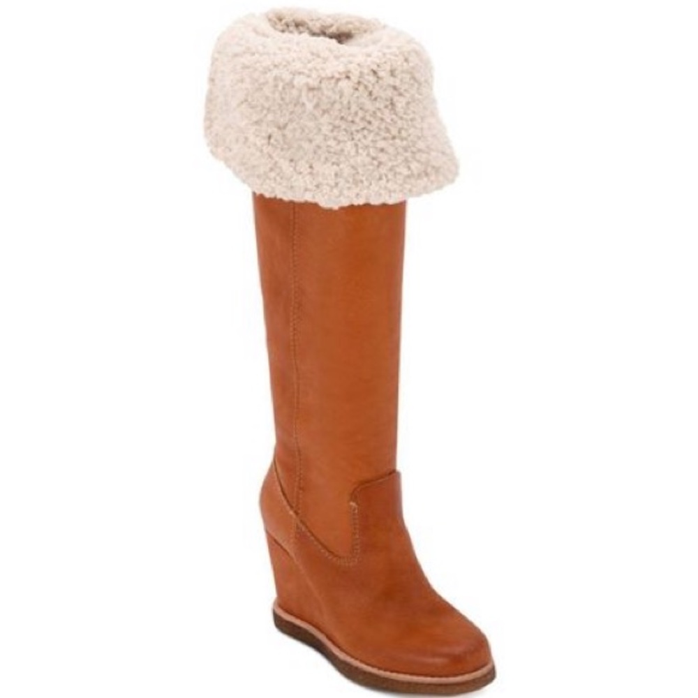 New Dolce Vita Perly Fold Over Wedge Heel Boots